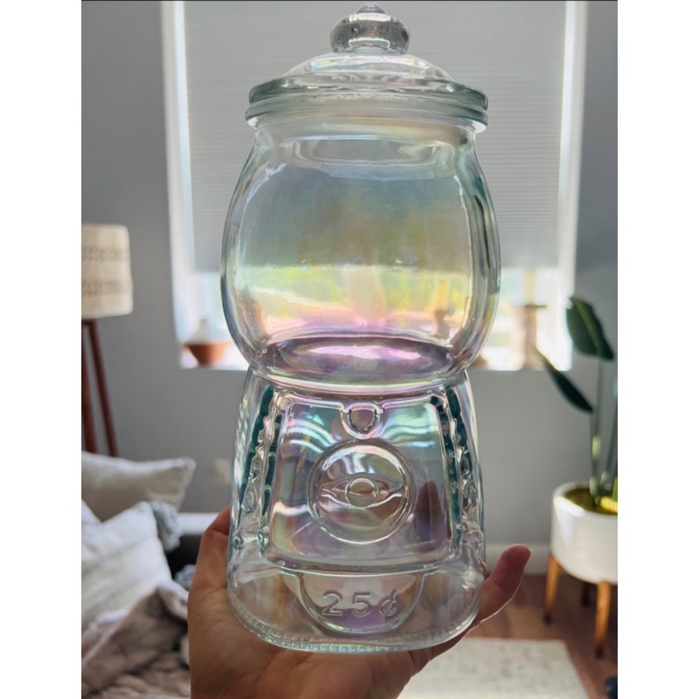 Target iridescent glass gum ball jar